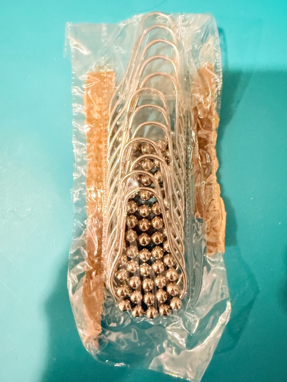 New Gold with Beads Shower Curtain Hooks